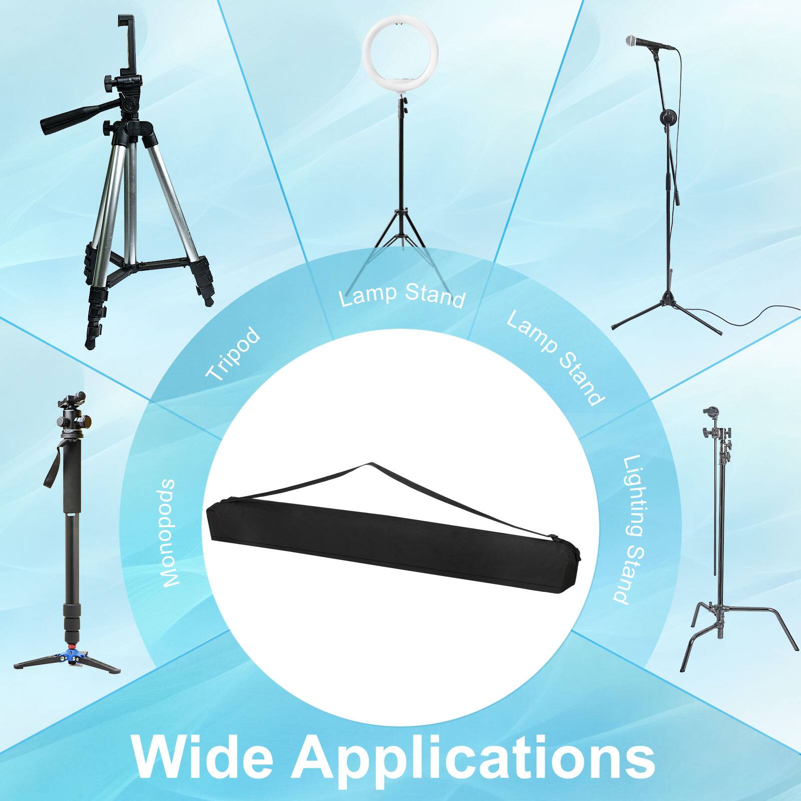 Tripod, Monopods, Lamp Stand, Lighting Stand, Wide Applications