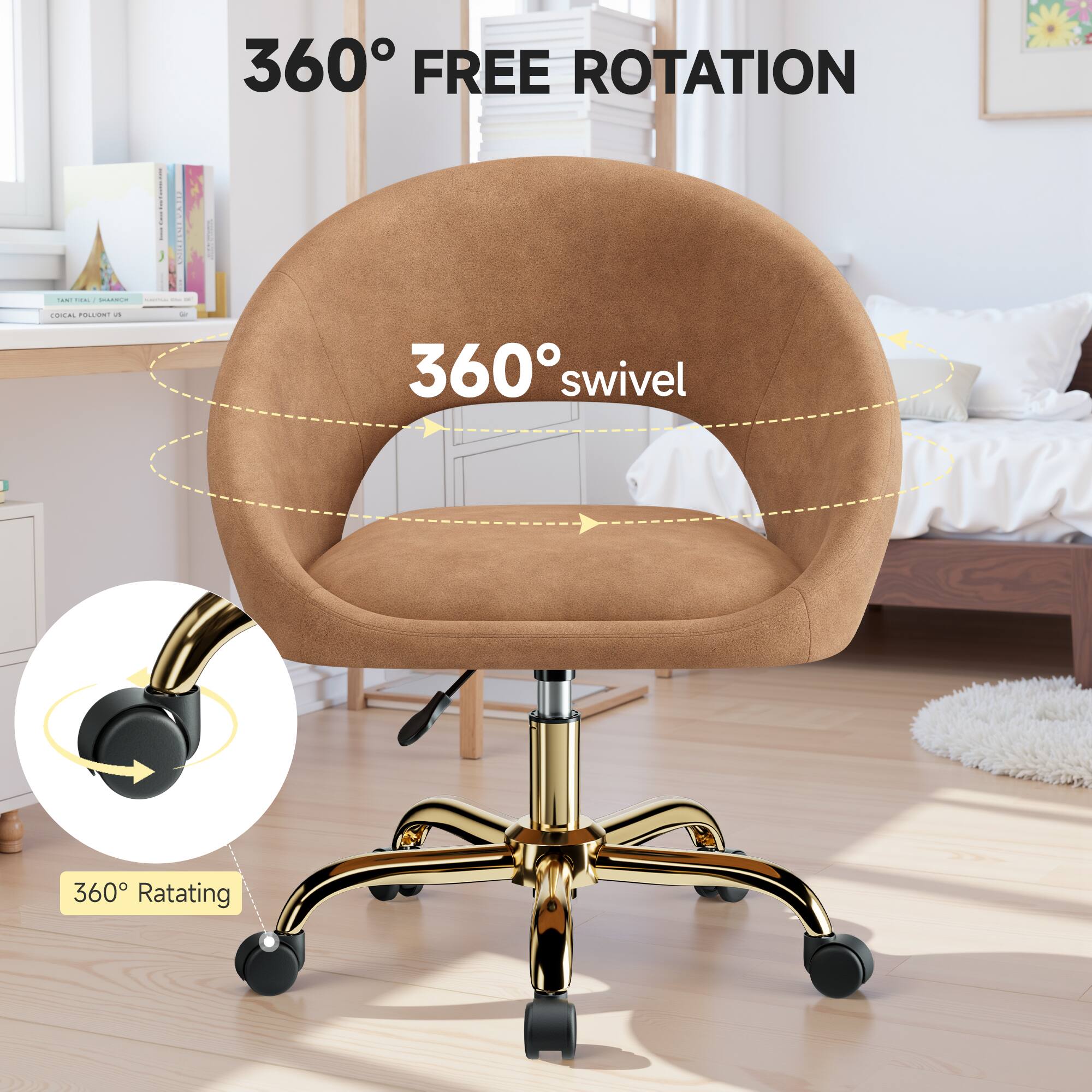 360° FREE ROTATION  
360° swivel  
360° Rotating