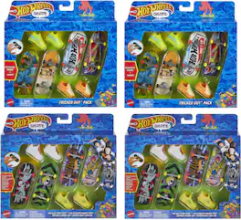 Tony Hawk - Mattel - Hot Wheels Skateboard and Shoe 4-Pack 4-Piece G Assortment - COLLECTIBLES - Multicolor