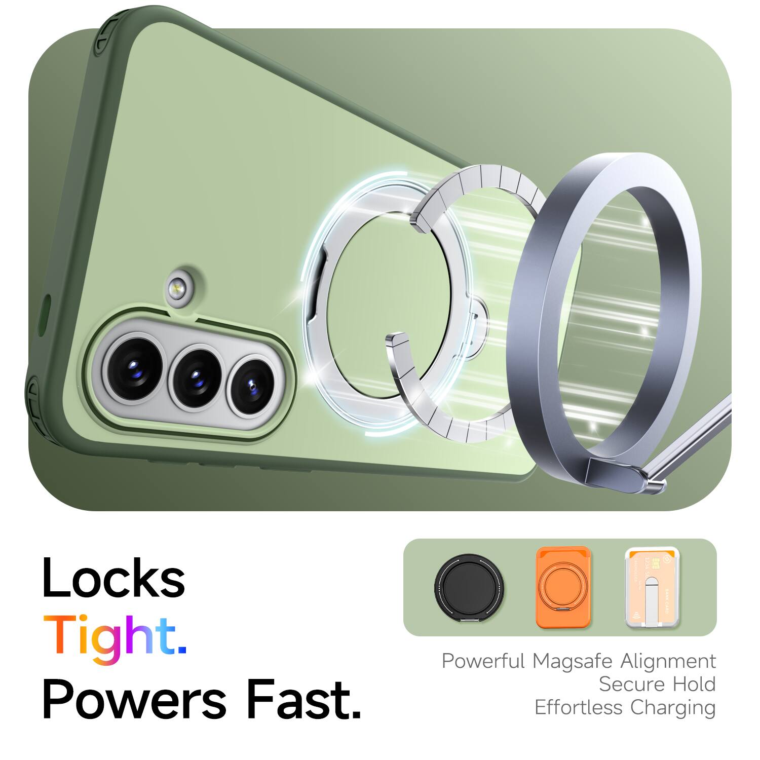 Locks Tight. Powers Fast.  
Powerful MagSafe Alignment  
Secure Hold  
Effortless Charging
