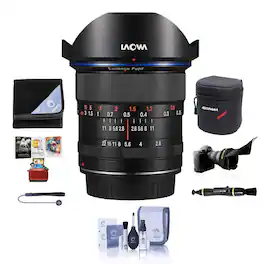 Bundle - Venus - Laowa 12mm f/2.8 Zero-D Ultra-WideAngle Lens for Sony FE Cameras - With Lens Case, Lens Wrap, Cleaning Kit,