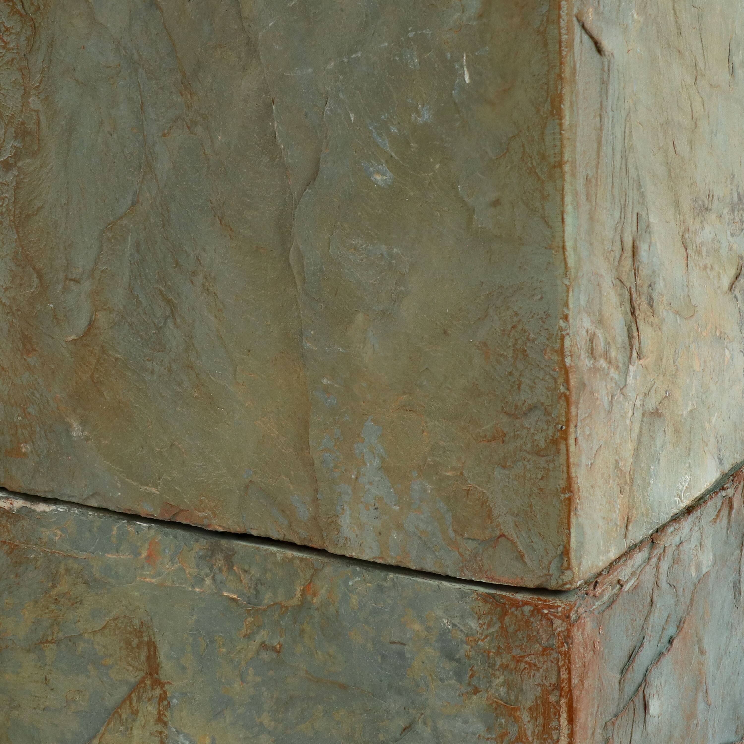 Alt View 3. Sunnydaze - Decorative Orb Slate Outdoor Water Fountain - 38" - Green.