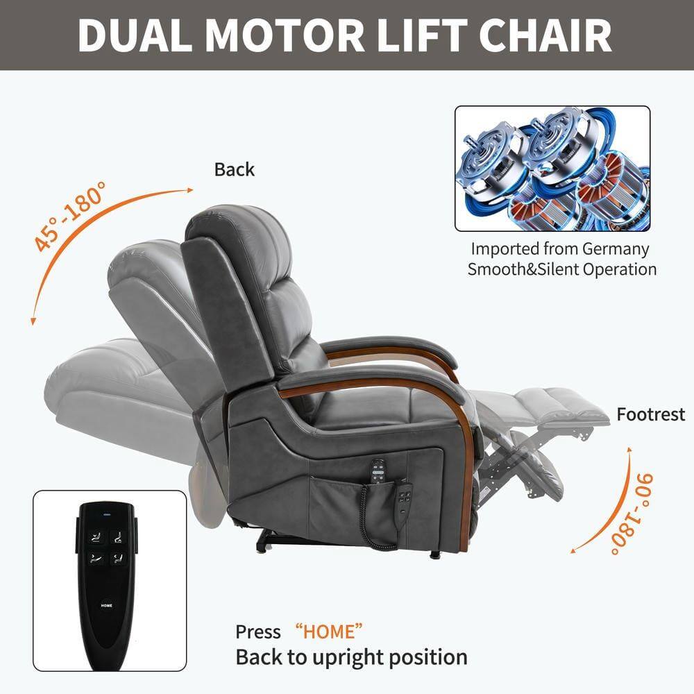 DUAL MOTOR LIFT CHAIR

- Back: 45°-180°
- Footrest: 0°-180°

Imported from Germany
Smooth & Silent Operation

Press "HOME" to return to upright position