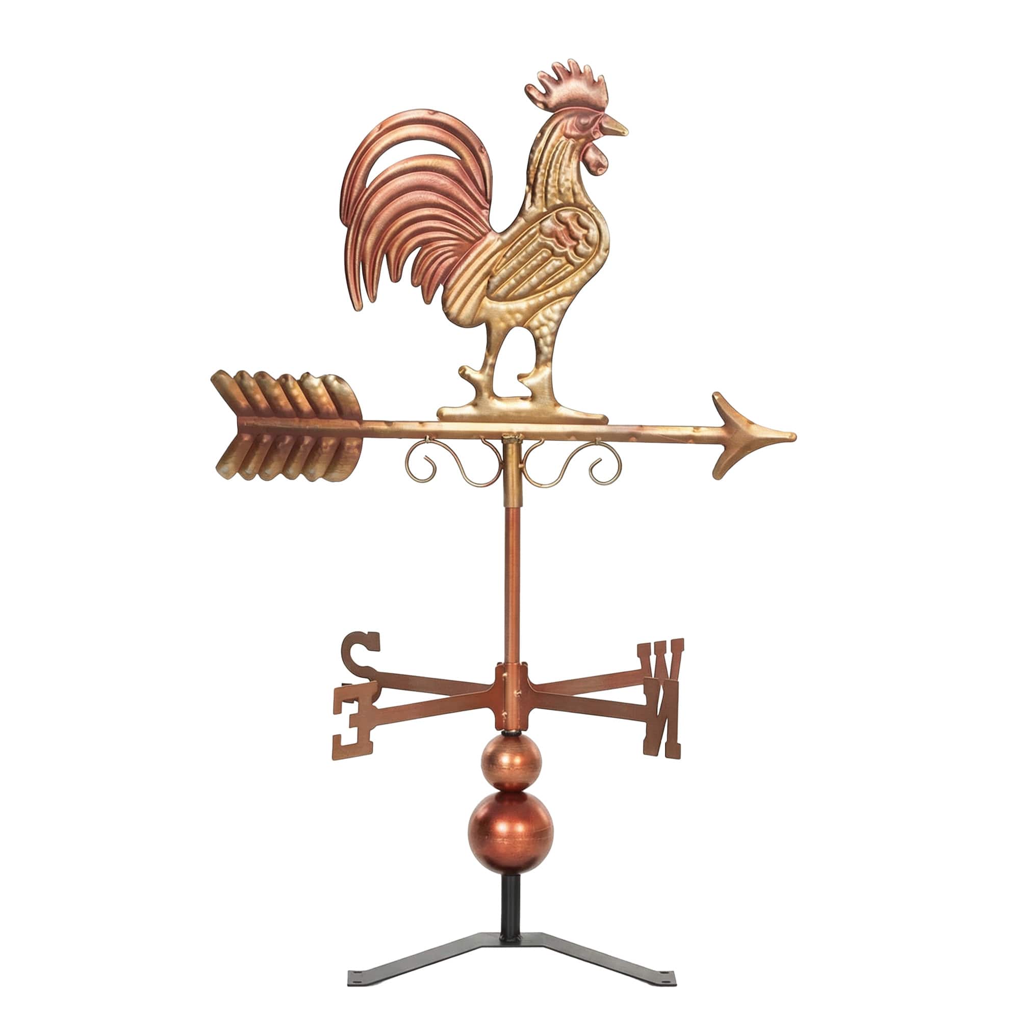 Outsunny - Rooster Weathervane, Roof Mount Wind Direction Indicator - Red, Brown price history on PriceWatchPro