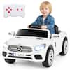 Front. Gymax - Gymax Licensed Mercedes-Benz SL R231 Kids Ride on Car 12V Electric Vehicle w/ Music White - White.