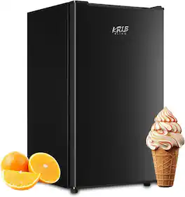 CheryLife - 3.0 Cu.ft Freezer 3 Gears Temperature Control Upright Freezer Compact Mini Freezer with Removable Shelves for Bedroom - Black