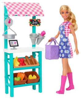 Mattel - Barbie I Can Be Farmers Market Doll & Playset, Blonde - COLLECTABLES - Multicolor