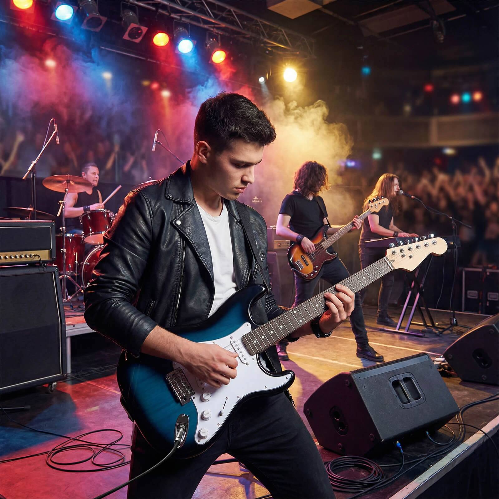 Alt View 1. Costway - Costway 39" Electric Guitar Beginner Kit with Amplifier, Classic SSS Pickup, Gig Bag, Capo - Blue.