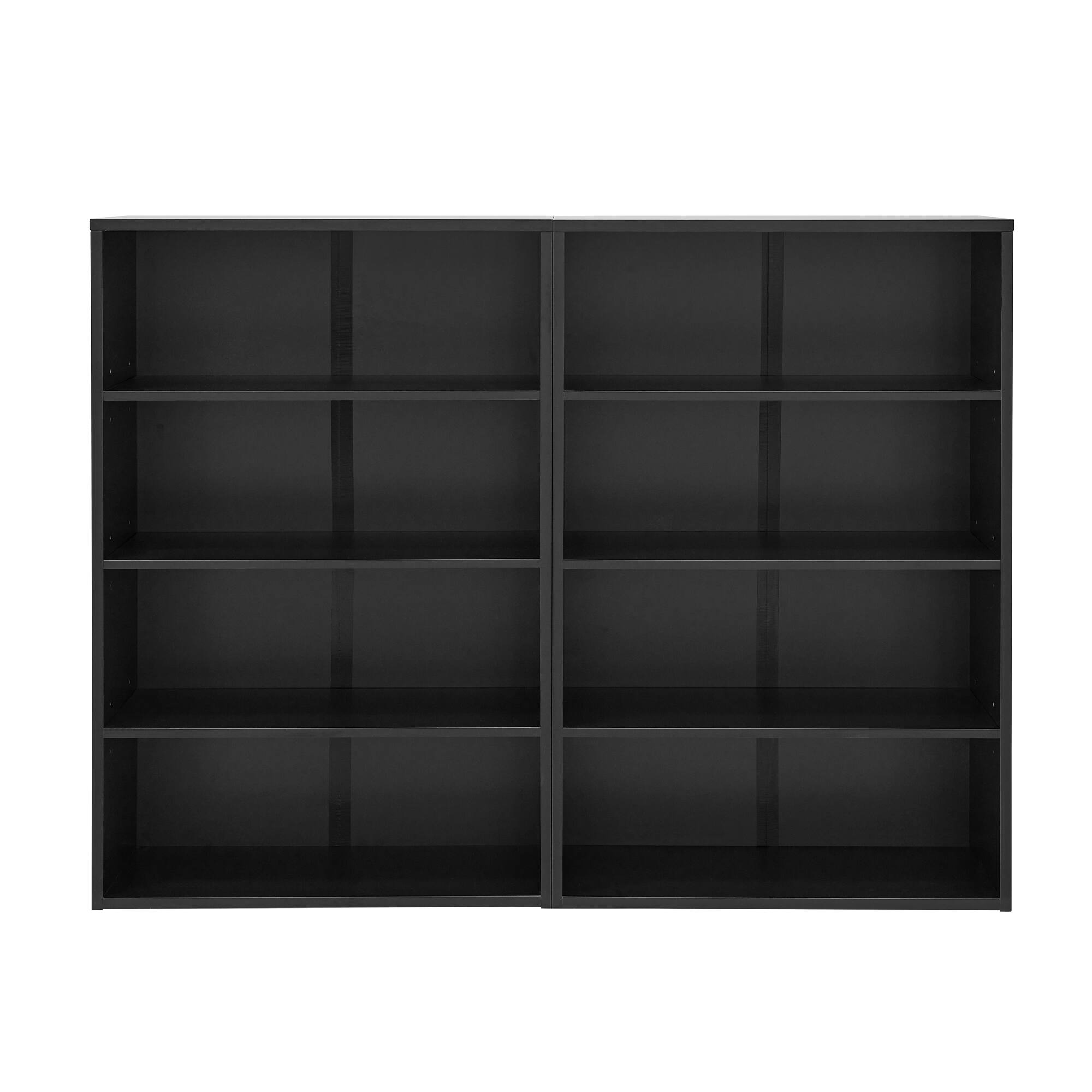 Alt View 9. Tiramisubest - 8-Tier Multi-functional Storage Bookcase with Adjustable Shelf,can be disassembled into two 4-Tier Bookcases,Black - Black.