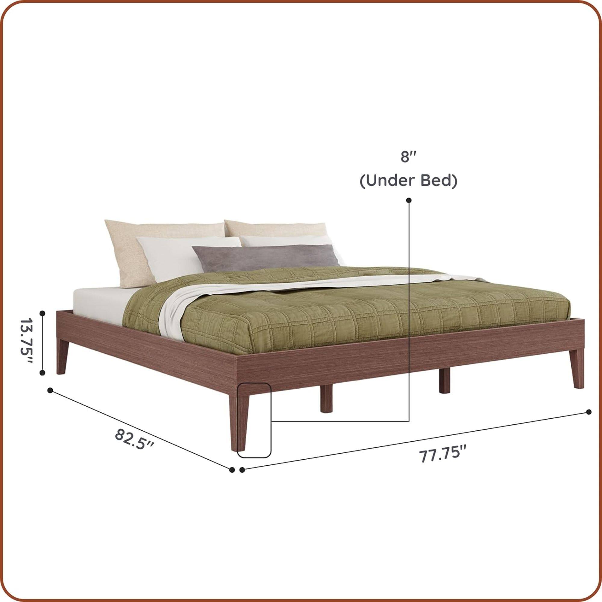 8" (Under Bed)  
13.75"  
82.5"  
77.75"
