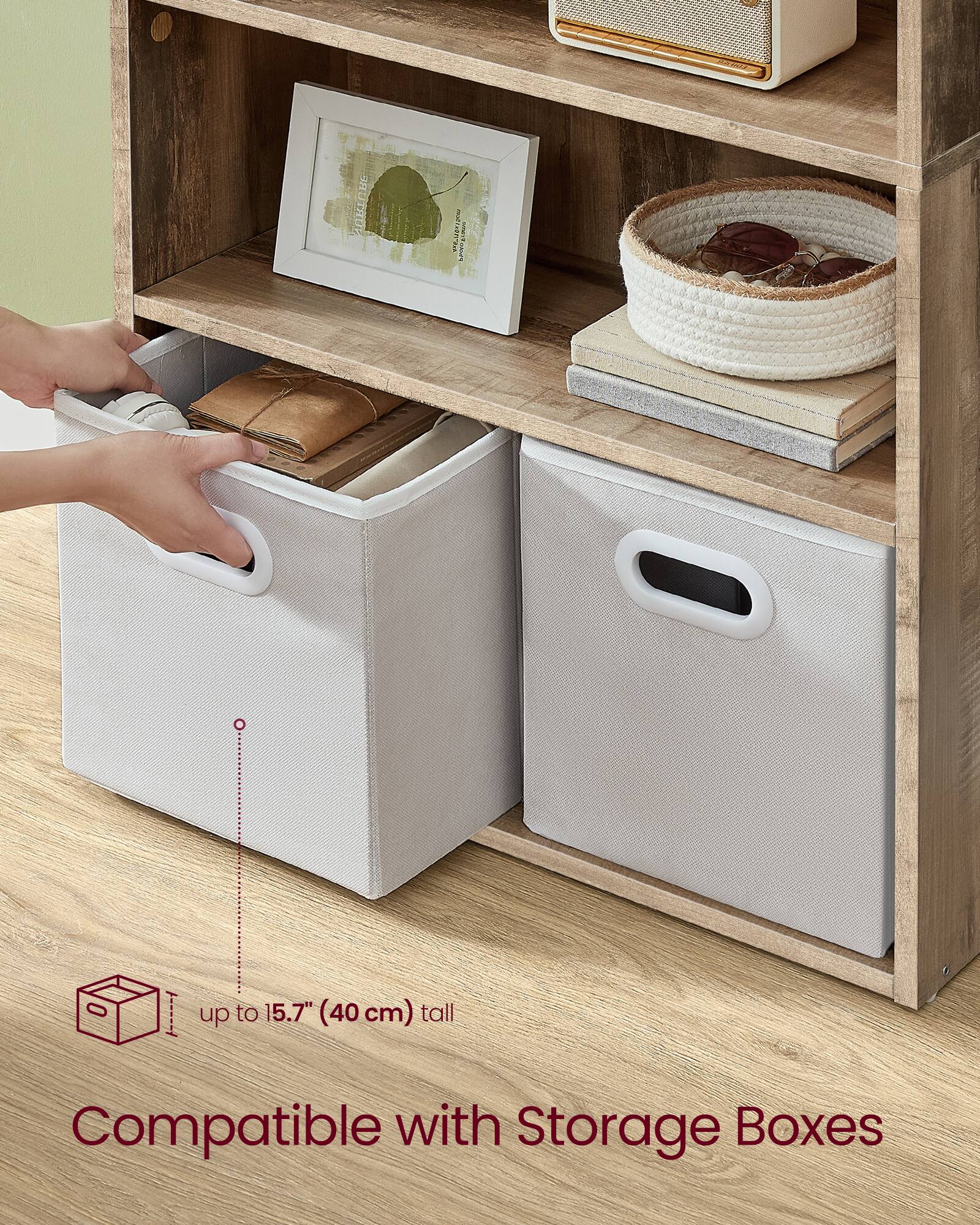 GCHC UEN I I up to 15.7" (40 cm) tall  
Compatible with Storage Boxes