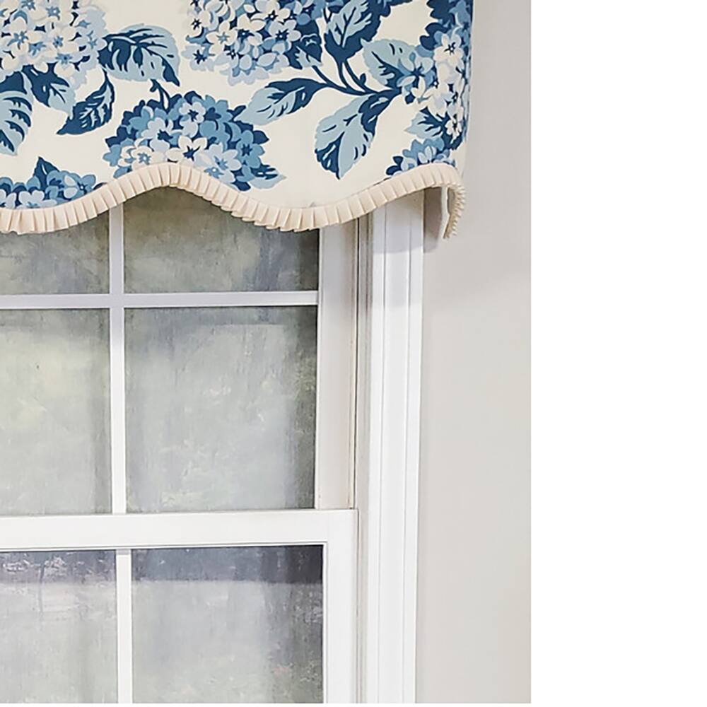 Left. RLF Home - RLF Home Luxurious Modern Design Classic Summer Wind Provance Style Window Valance 50" x 16" Porcelain - Porcelain.
