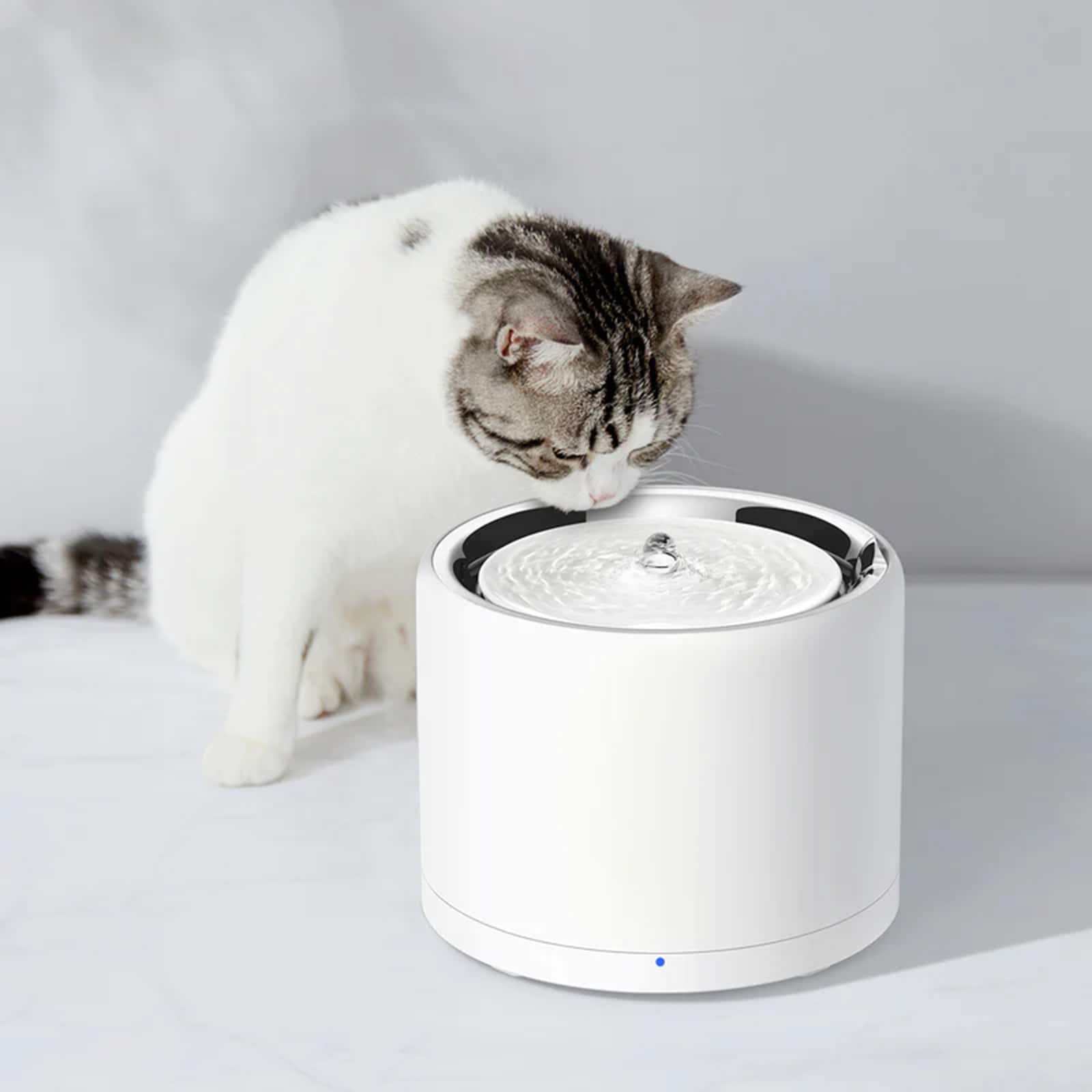 Alt View 23. Petkit - Eversweet 3 Pro Bluetooth Stainless Water Fountain with Wireless Pump+UVC, Ultra Quiet for Cats and Dogs - White.