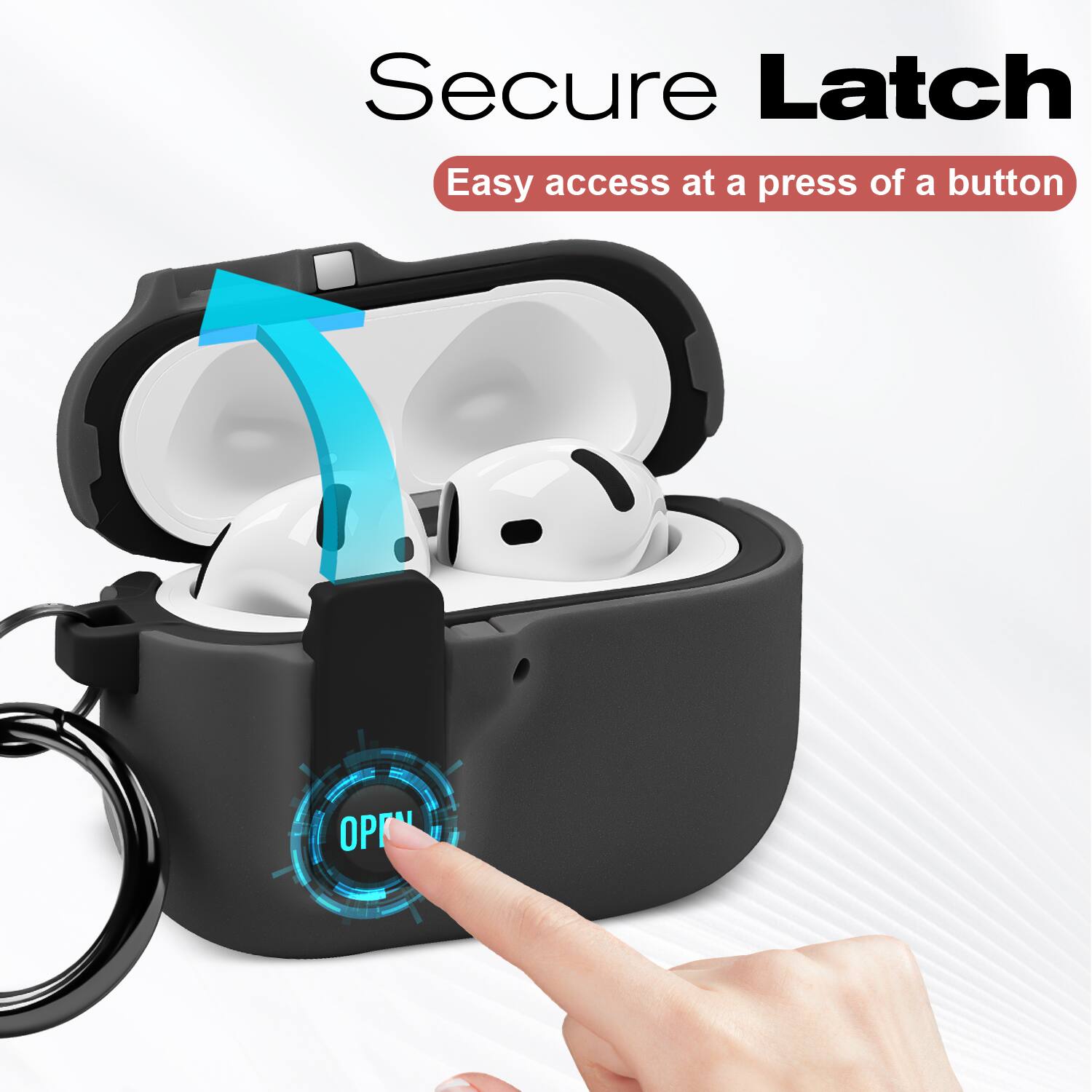 Secure Latch  
Easy access at a press of a button