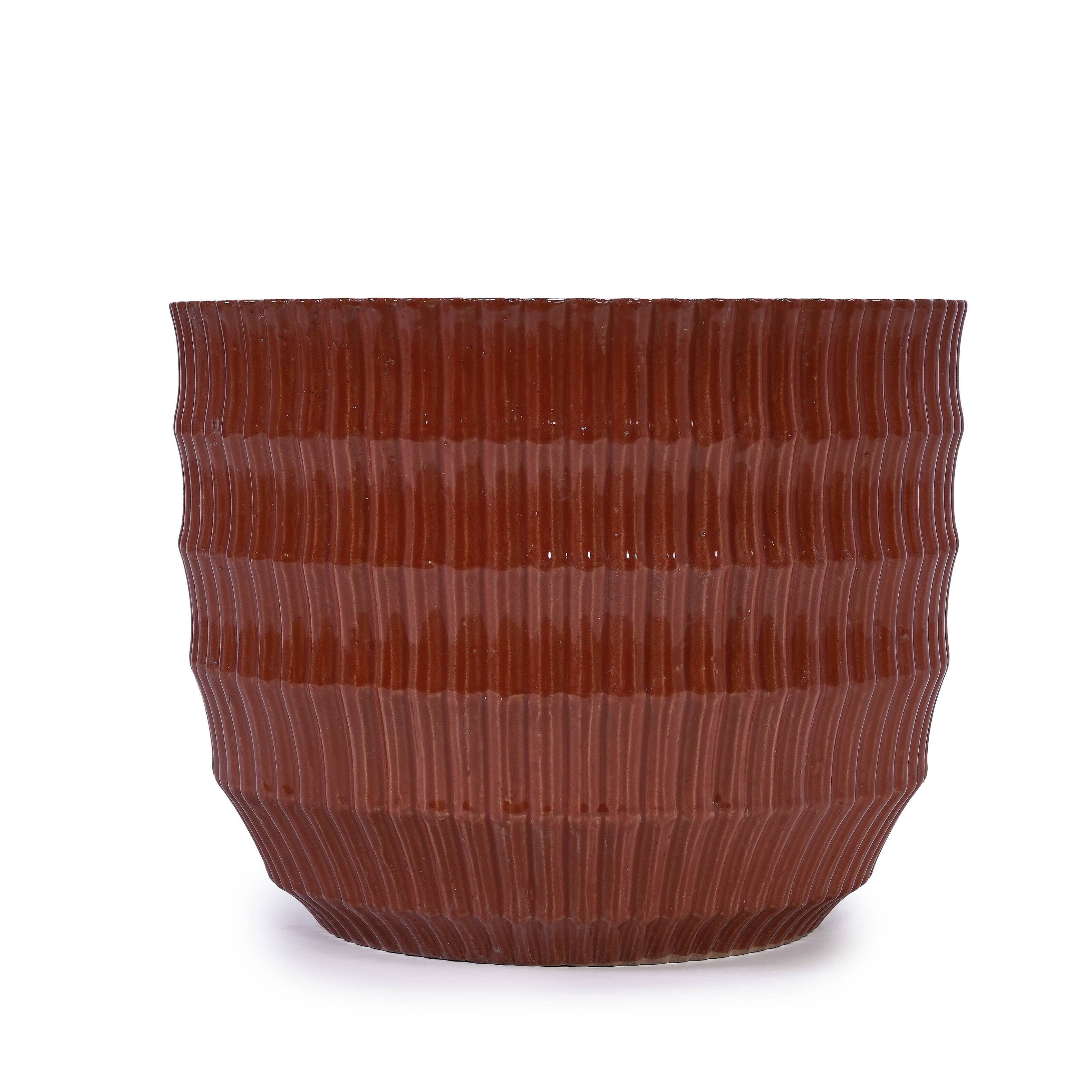Alt View 4. Loheer - Loheer Ceramic Planter Set, Handmade Glazed Terracotta Pots with Drainage Holes, Set of 4 for Indoor Outdoor.