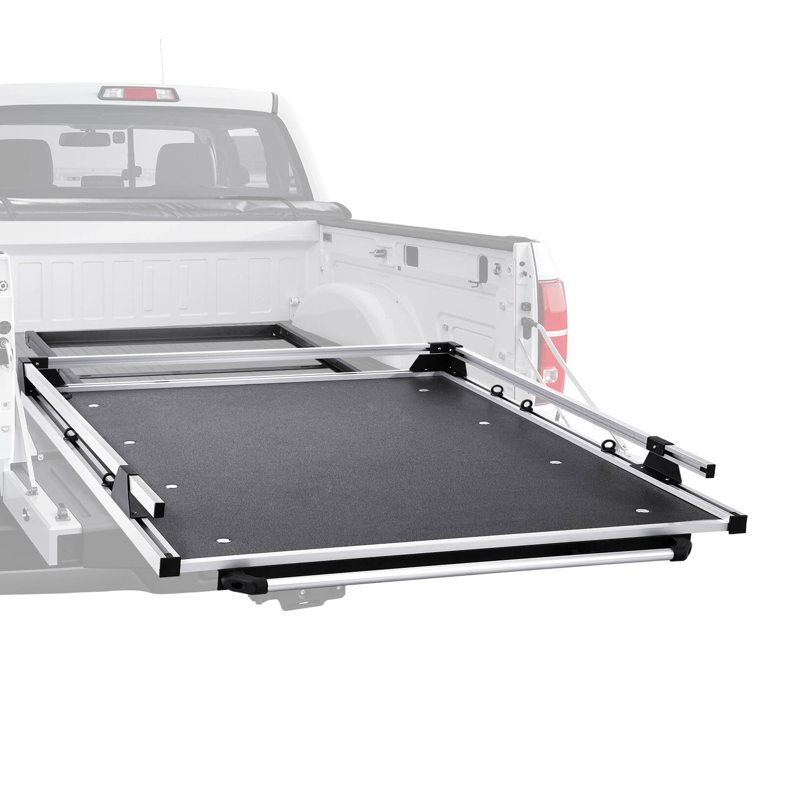 Front. VEVOR - Sliding Truck Bed Organizer, 68 x 48-Inch Heavy Duty Truck Bed Storage Drawer with 1000 lbs Capacity - Black;Silver.