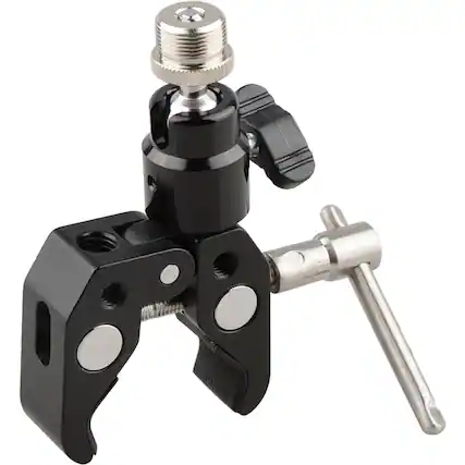 Front. CAMVATE - CAMVATE Crab Clamp with 5/8"-27 Ball Head Mount for Microphone.