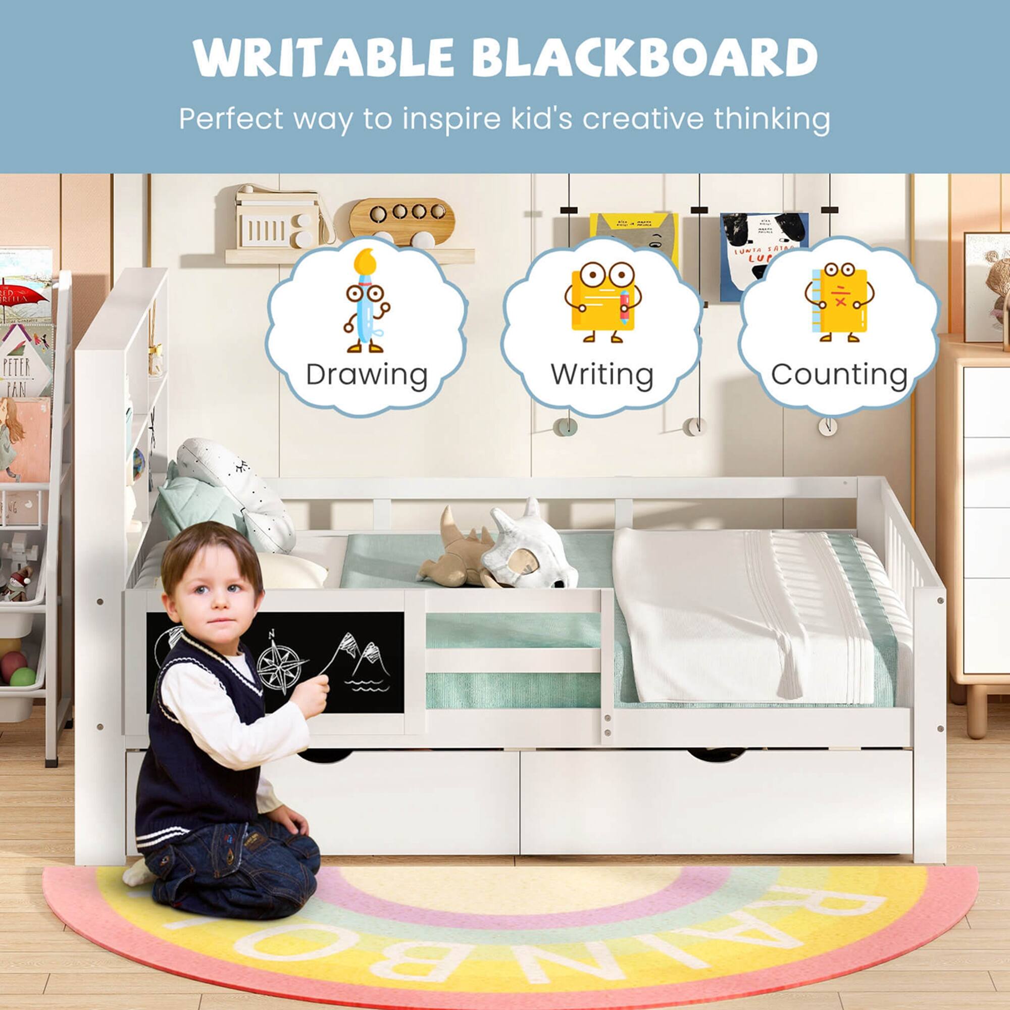 WRITABLE BLACKBOARD Perfect way to inspire kid's creative thinking Drawing Writing Counting