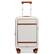 Front. Elle - Escape Expandable Carry-on Suitcase with Front Laptop Pocket | White - White.