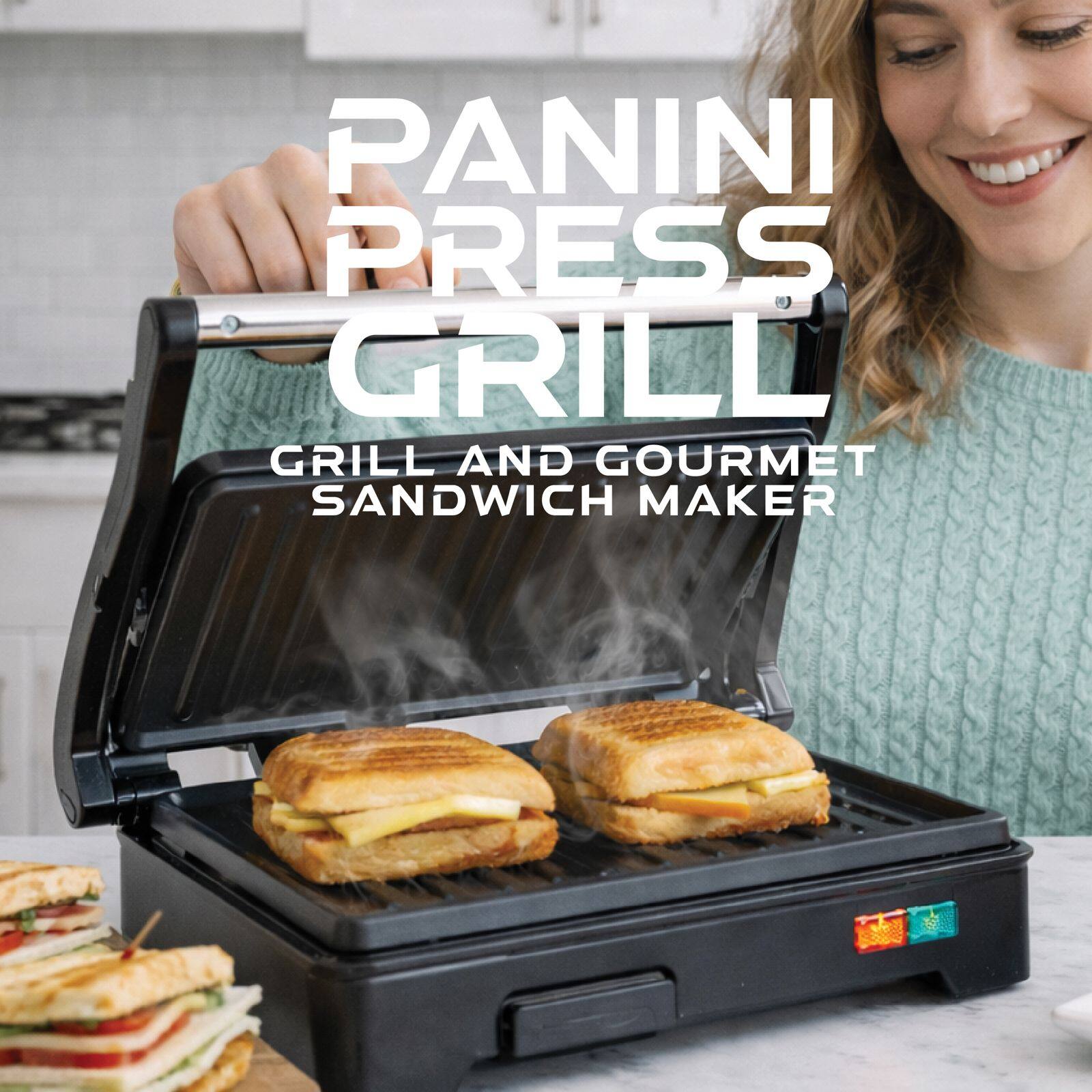 PANINI PRESS GRILL  
GRILL AND GOURMET SANDWICH MAKER