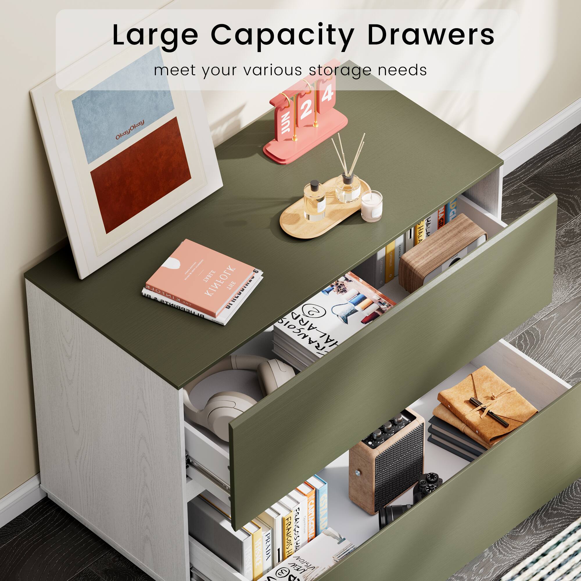 Large Capacity Drawers meet your various storage needs