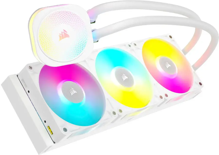 Alt View 17. CORSAIR - iCUE LINK TITAN 360 RX Liquid CPU Cooler with RGB Lighting - White.