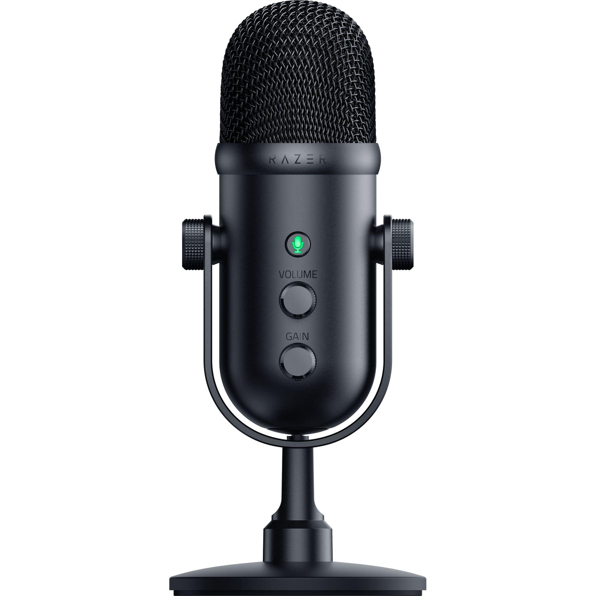 Razer - Seiren V2 Pro Professional-grade USB Microphone - Black - Front_Zoom