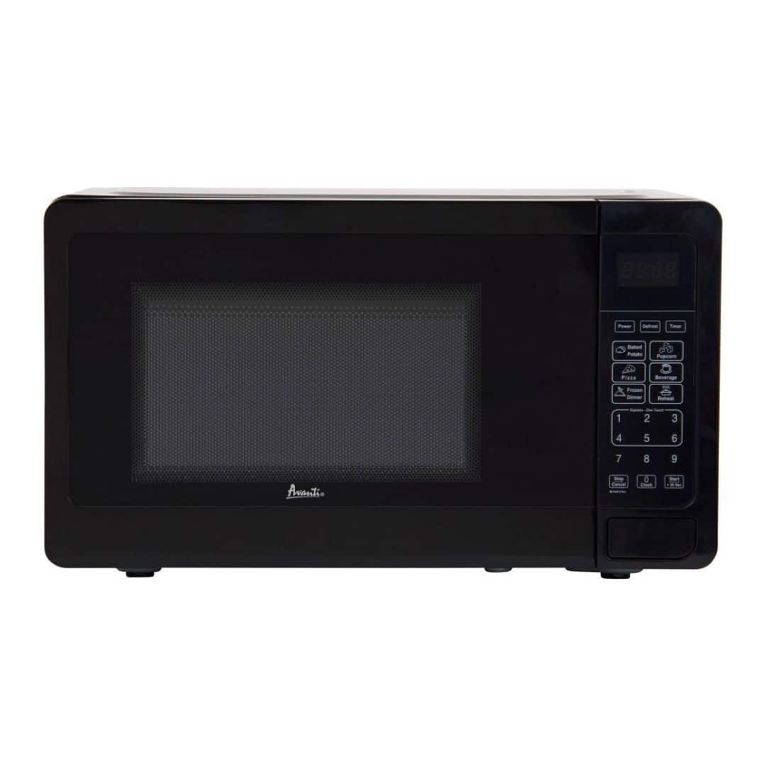 Avanti - MT7V1B 0.7 Cubic Feet Black Microwave Oven with 10 Power Levels - Gray