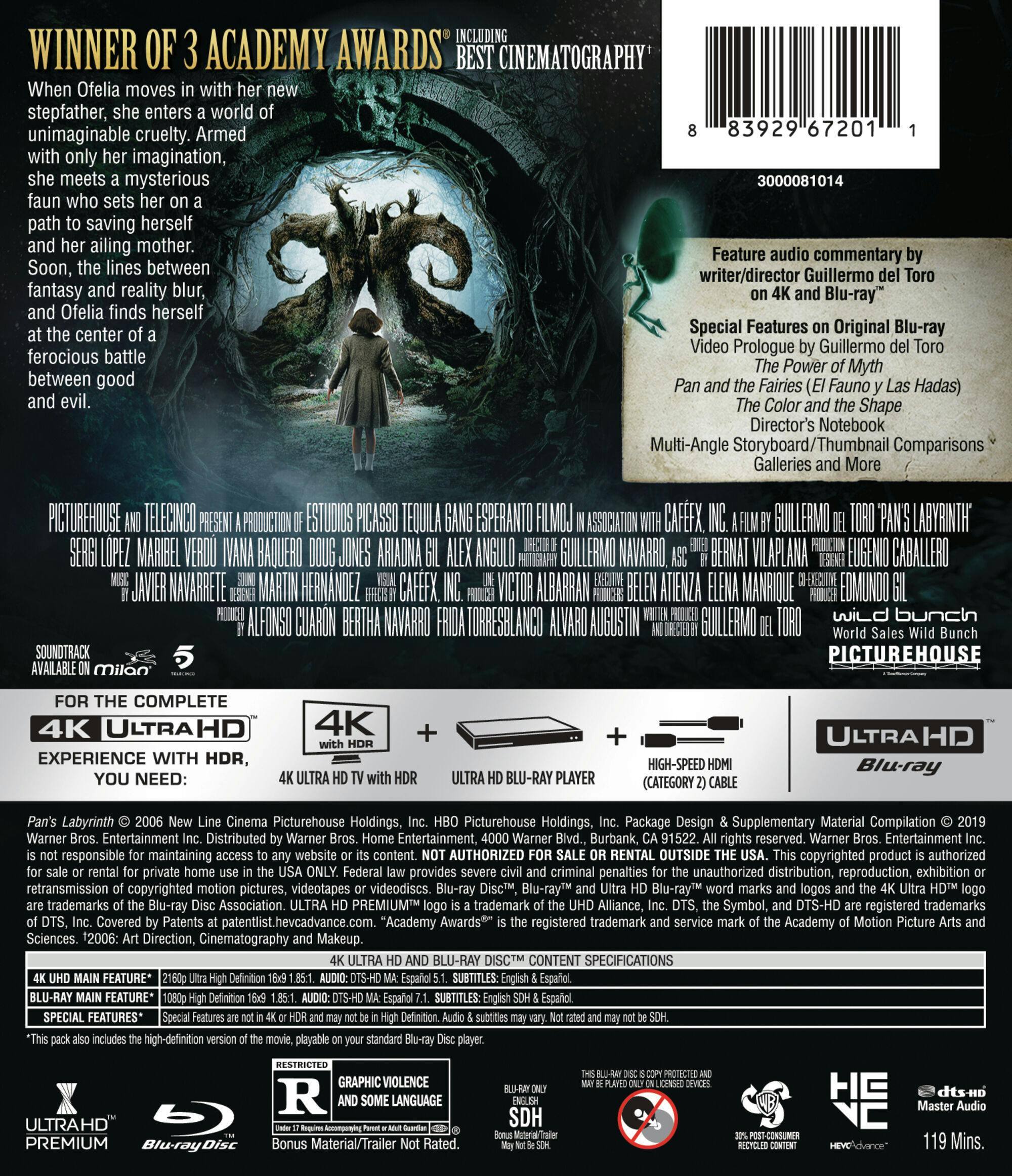 Angle. Pan's Labyrinth (4K Ultra HD + Blu-ray) [UHD].