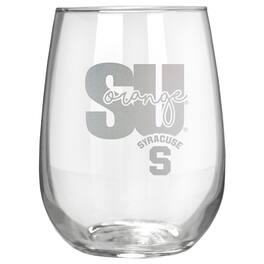 Great American Products - Syracuse Orange Etched 17oz. City Stemless Wine Glass - Multicolor