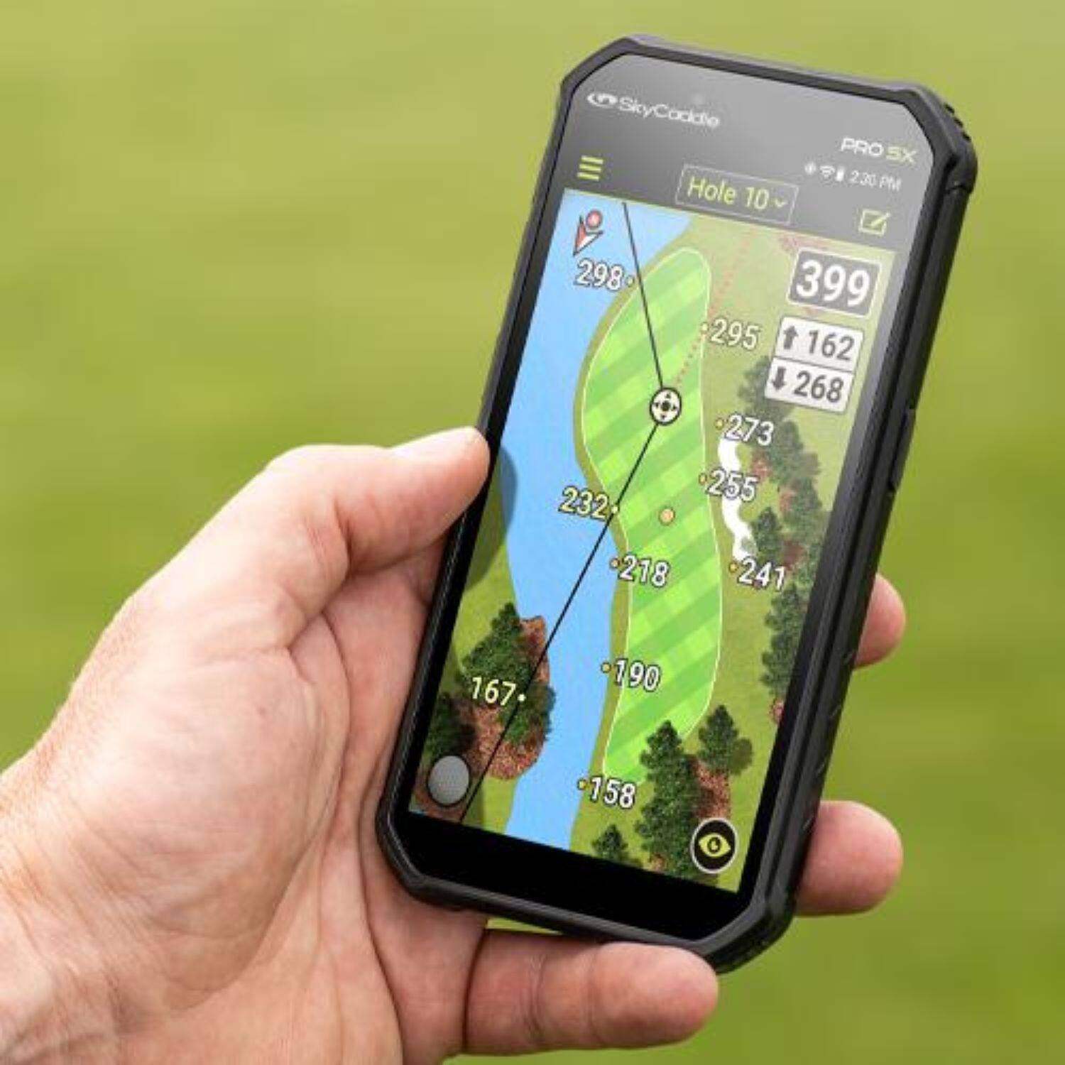 SkyCaddie Hole 10 PRO 5X  
230 PM  
298 399 295 162 268 273 232 255 218 241 167 -190 158