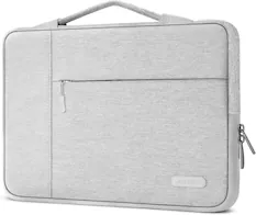 Front. mosiso - 16-inch Laptop Sleeve with Handle, Slim Protective Case for 15–16-inch Laptops - Gray.
