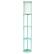 Front. Simple Designs - Round Etagere Storage Floor Lamp with 2 USB, 1 Outlet - Aqua.