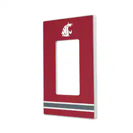 Keyscaper - Washington State Cougars Stripe Design Single Rocker Light Switch Plate - Multicolor