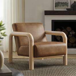 Sereno Vegan Leather Accent Chair by Modway - Canyon Oak