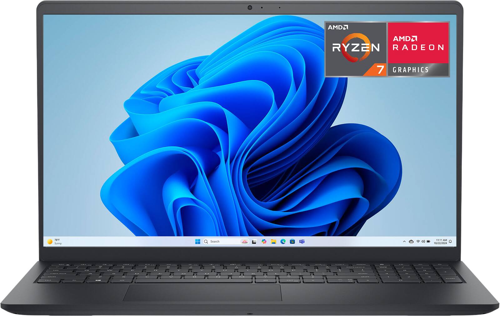 Dell - 15.6" 2K Touchscreen Laptop - AMD Ryzen 7 7000 Series-7730U 2023 - 16GB Memory - 512GB Storage - Carbon Black