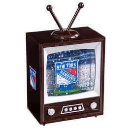Evergreen Enterprises - New York Rangers 8" Vintage TV Water Globe Lantern with Mascot - Brown