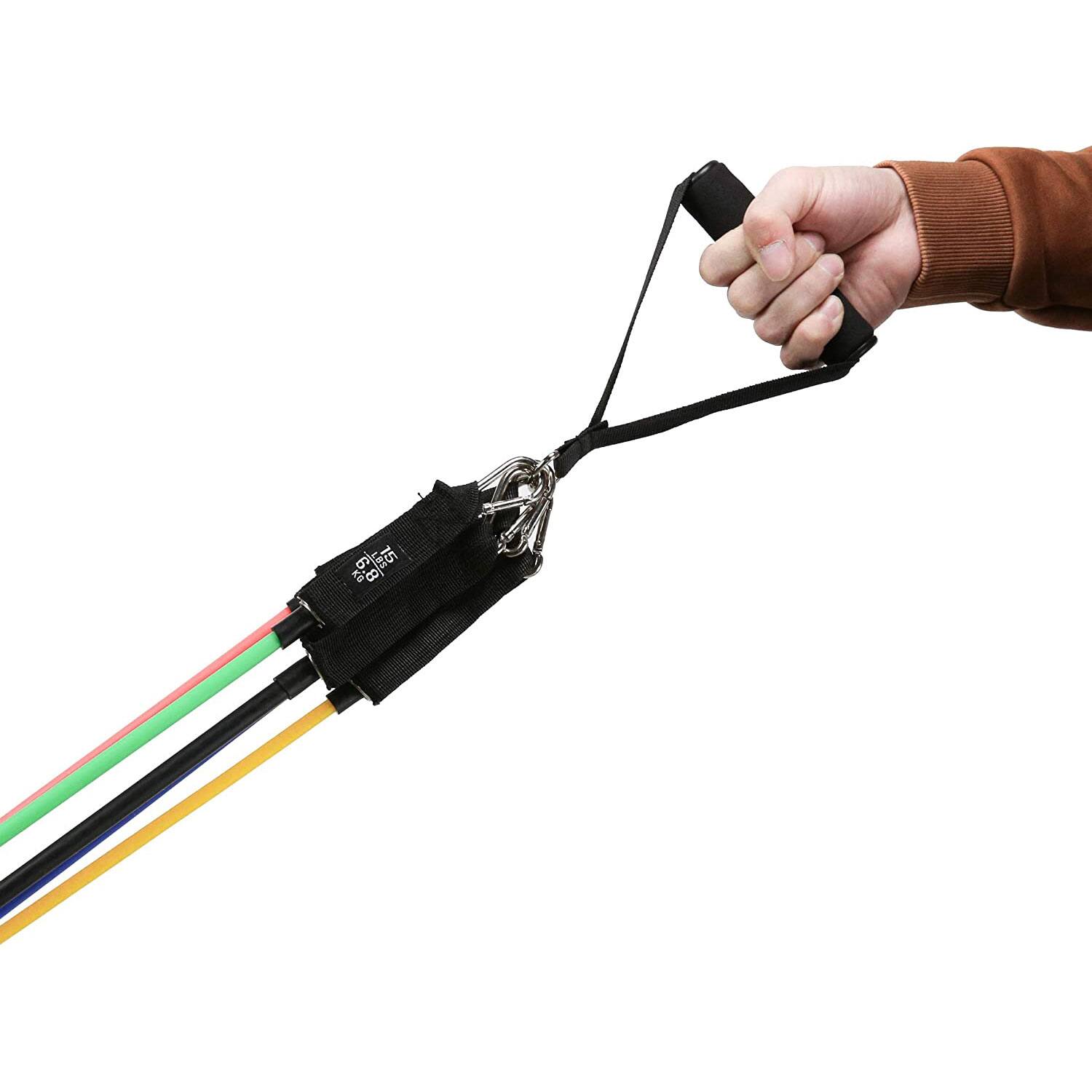 Alt View 8. HolaHatha - HolaHatha Resistance Band 110lb Maximum Workout Set with 5 Bands and 2 Handles - Multicolor.