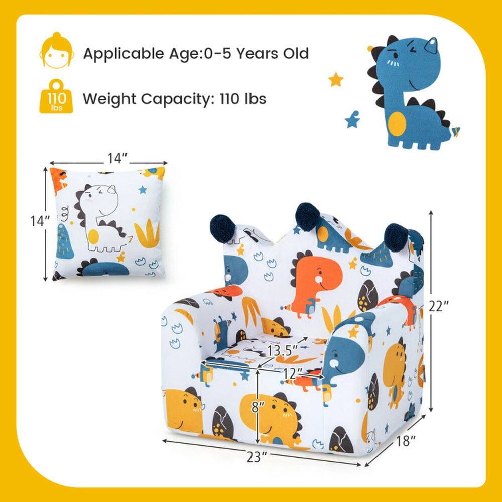 Applicable Age: 0-5 Years Old  
Weight Capacity: 110 lbs  

Dimensions:  
- 14" x 14" (cushion)  
- 22" x 13.5" x 12" x 8" x 23" x 18"