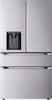 Front. LG - Standard-Depth MAX 28.6 Cu. Ft. 4-Door French Door Refrigerator Smart Refrigerator with Full Convert Drawer - PrintProof Noble Steel.