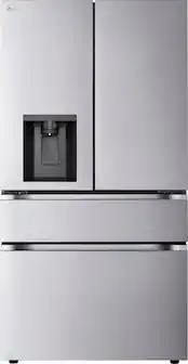 LG - 36-in Wide Standard-Depth MAX 28.6 Cu. Ft. 4-Door French Door Refrigerator Smart Refrigerator with Full Convert Drawer - PrintProof Stainless Steel Look