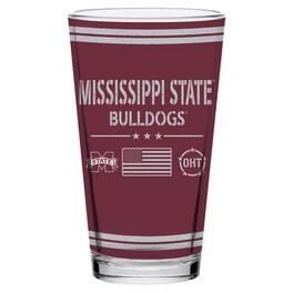 Indigo Falls - Mississippi State Bulldogs 16oz. OHT Military Appreciation Pint Glass - Multicolor