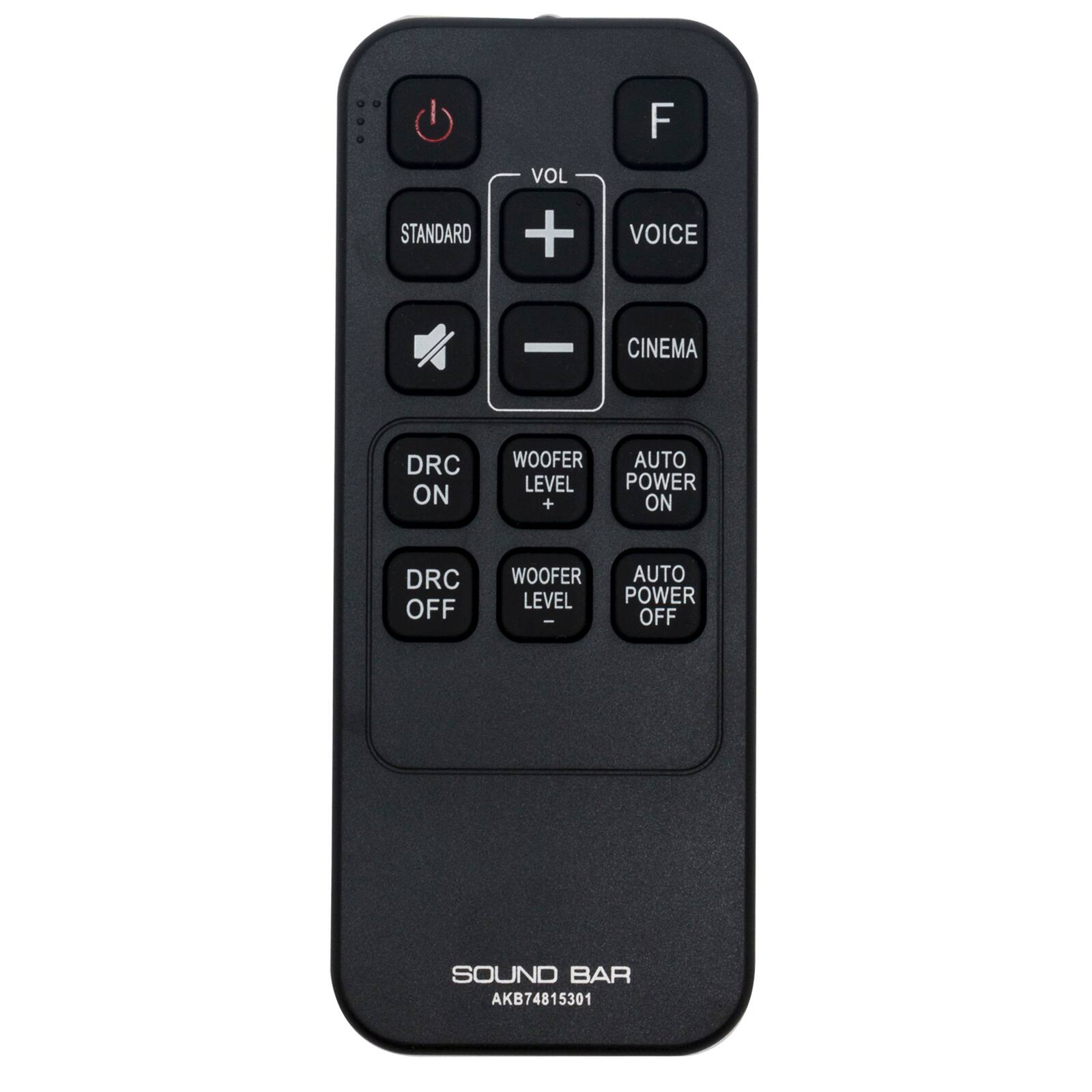 ALLIMITY - Replacement Remote Control AKB74815301, Fit for LG Soundbar LAS453B LAS454B LAS485B SH3B SH3K SJ4Y SPH3B-W SPH4B-W - Black