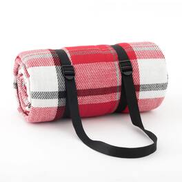 Adivo - Waterproof Outdoor Picnic Blanket - Acrylic Fabric with Plaid Print, Multiple Sizes - 200*300cm - Red Tartan