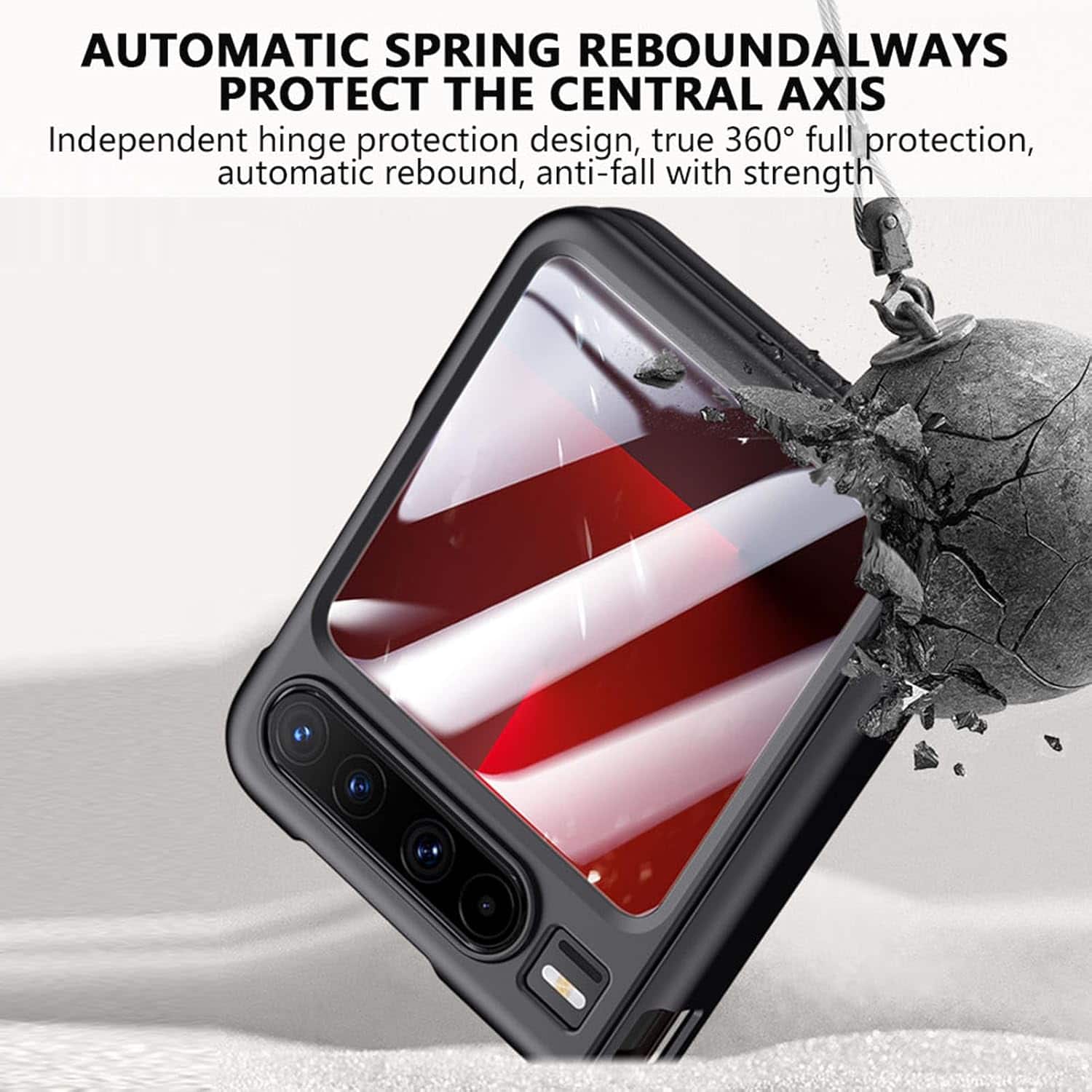 Dteck Magnetic Case For Samsung Galaxy Z Flip 7 , Built in Screen