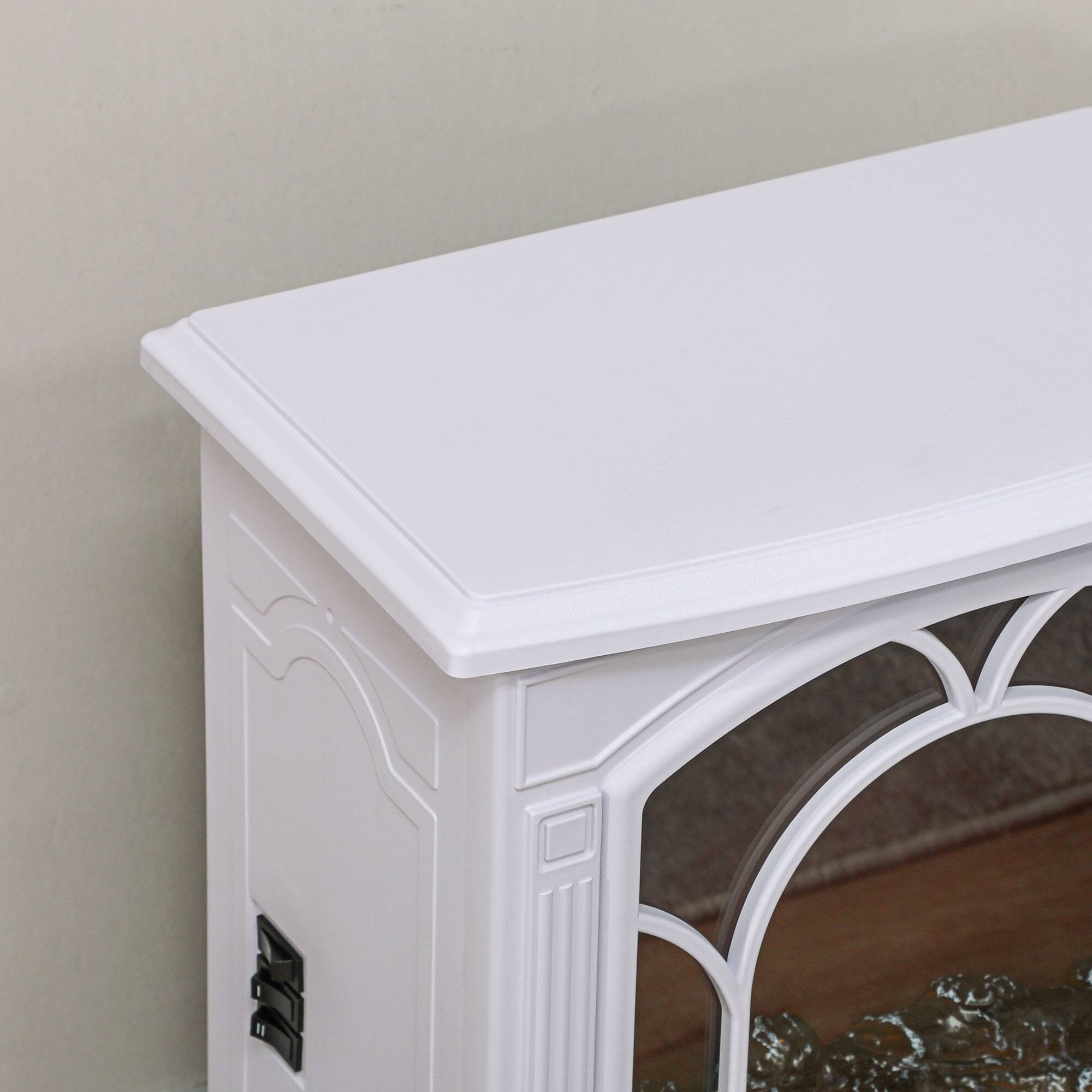 Alt View 7. Homcom - Fireplace Heater - White.