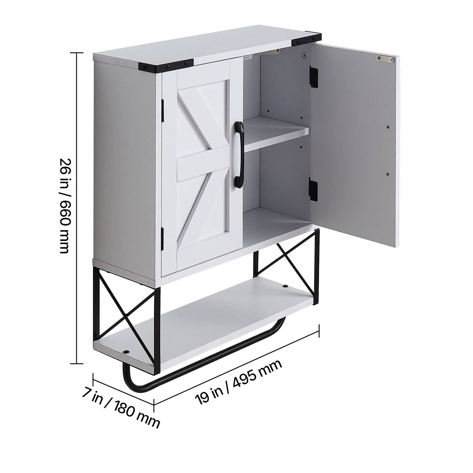 26 in / 660 mm  
7 in / 180 mm  
19 in / 495 mm