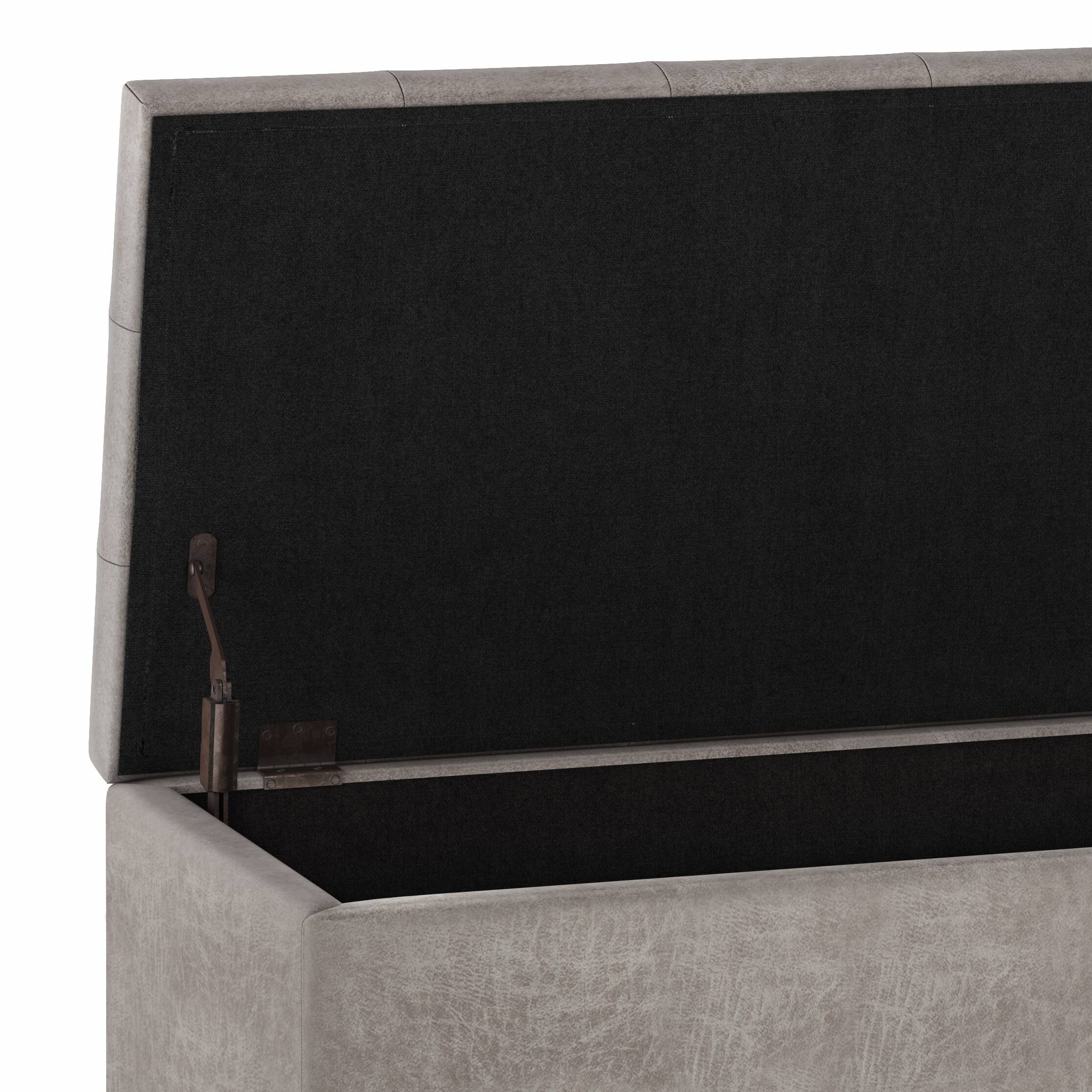 Alt View 15. Simpli Home - Cosmopolitan Storage Ottoman - Distressed Grey Taupe.