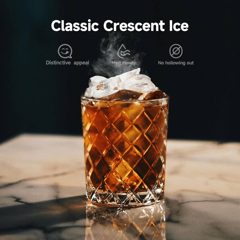 Classic Crescent Ice  
Distinctive appeal  
Melt slowly  
No hollowing out