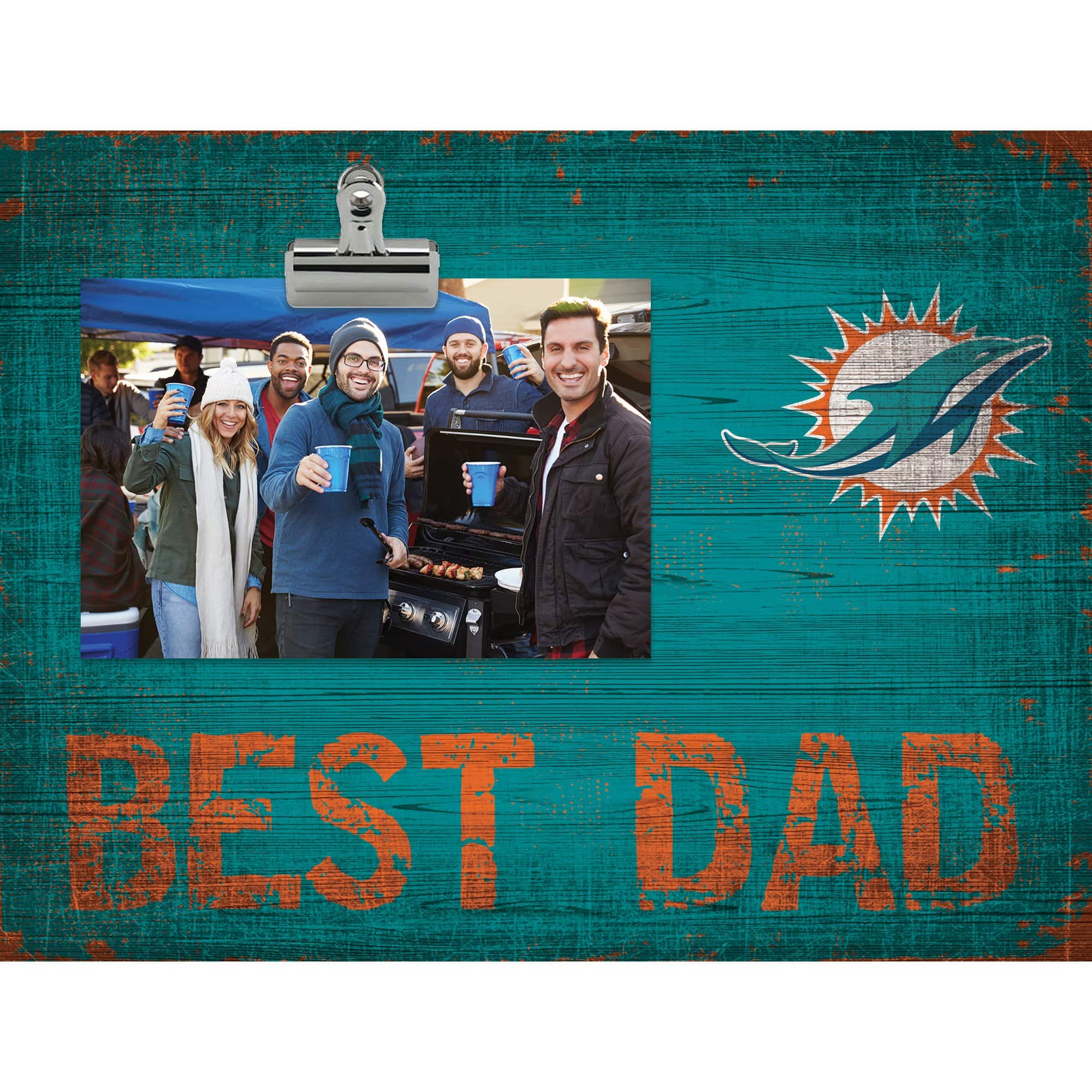 Fan Creations - Miami Dolphins 8'' x 10.5'' Best Dad Clip Frame - Multicolor price history on PriceWatchPro